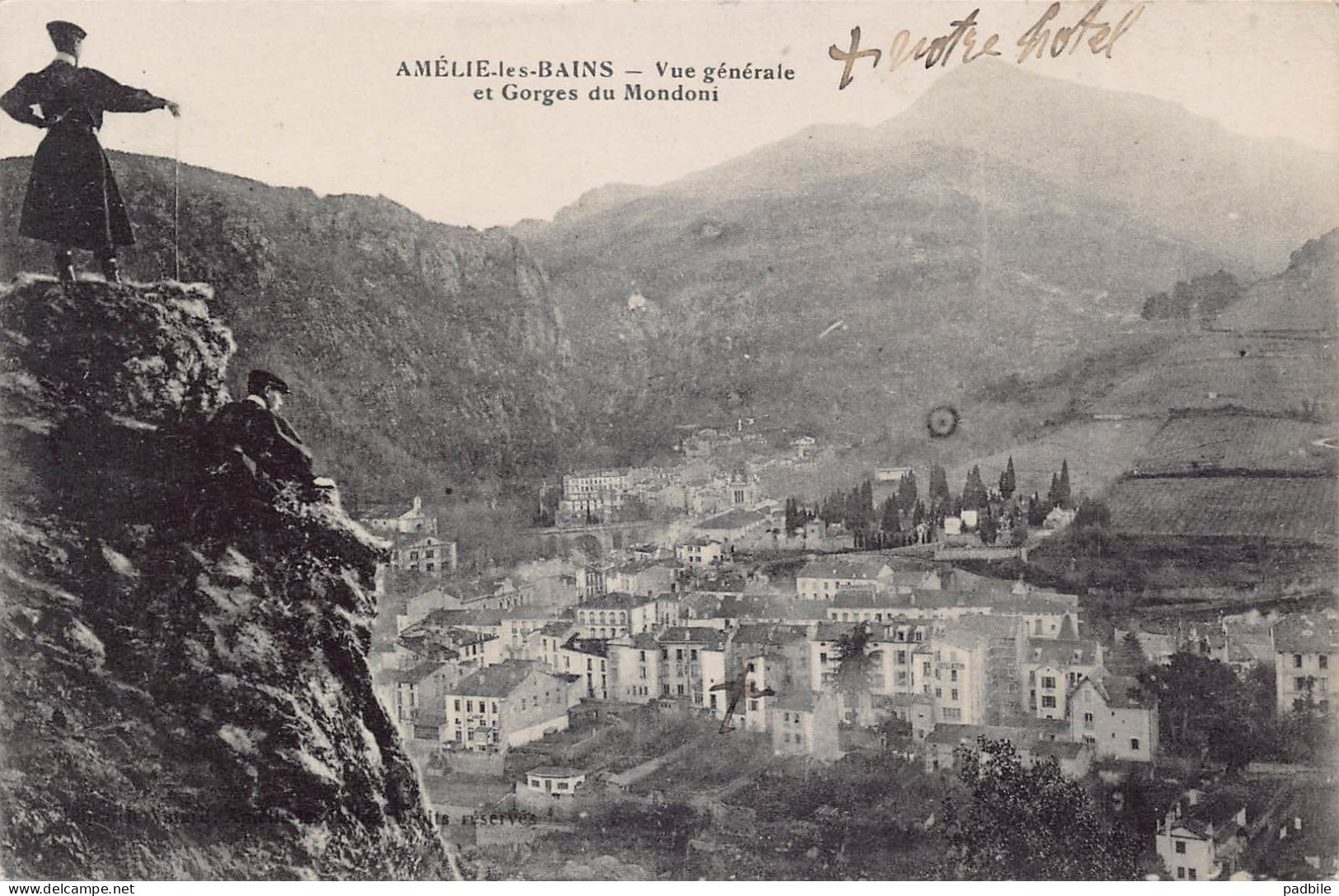 carte postale 66.  Amélie-les-Bains-Palalda  très beau plan
