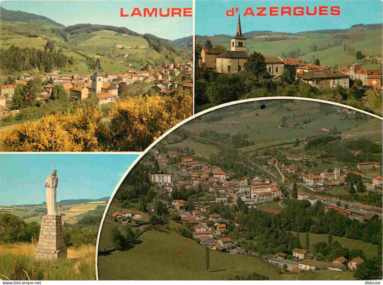 Carte Postale - 69 - Lamure sur Azergues - Multivues - Vue aérienne - CPM - Voir Scans Recto-Verso - Poscard - Carta Pos