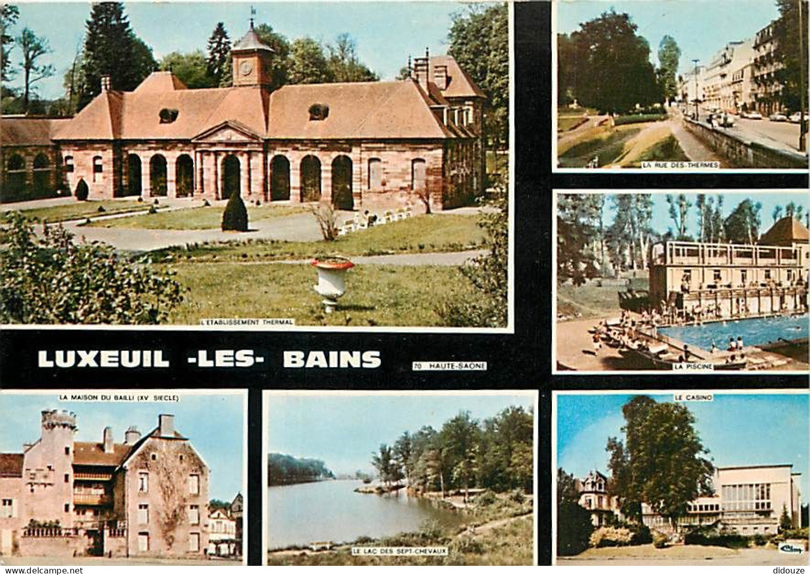 Carte Postale - 70 - Luxeuil les Bains - Multivues - Piscine - Flamme Postale de Luxeuil les Bains - CPM - Voir Scans Re