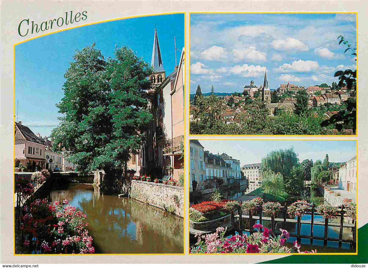 Carte Postale - 71 - Charolles - Multivues - Fleurs - CPM - Flamme Postale de Charolles 71 - Voir Scans Recto-Verso - Po