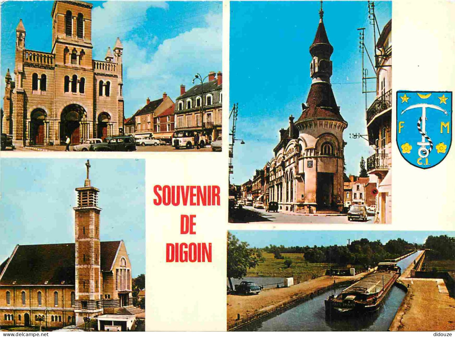 Carte Postale - 71 - Digoin - Multivues - Blasons - CPM - Flamme Postale de Digoin 71 - Voir Scans Recto-Verso - Poscard
