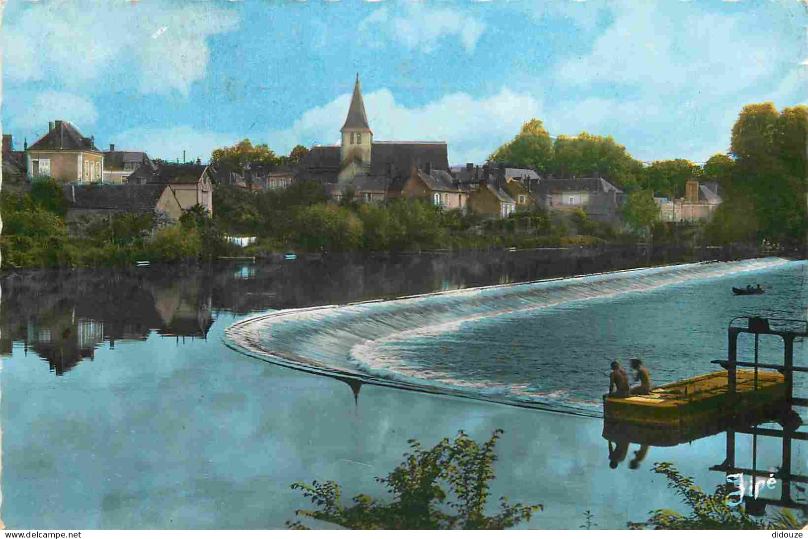 Carte Postale - 72 - Malicorne sur Sarthe - Les bords de la Sarthe - Le barrage - Mention Photographie Véritable - Carte
