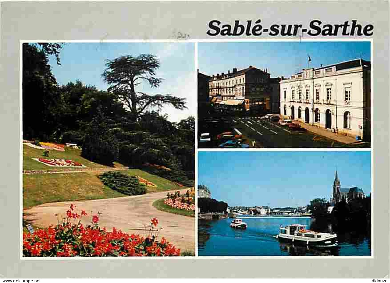 Carte Postale - 72 - Sablé sur Sarthe - Multivues - Bateaux - Fleurs - Flamme Postale de Sablé sur Sarthe - CPM - Voir S