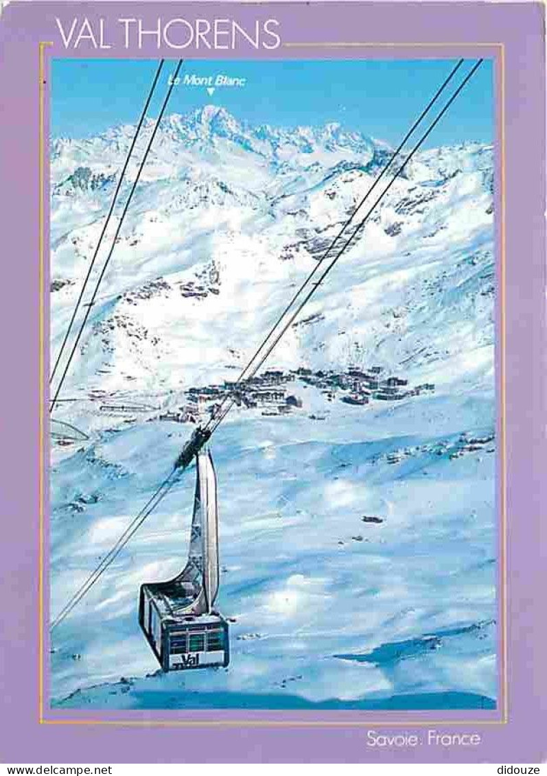 Carte Postale - 73 - Val Thorens - La Station et le téléphérique de la Cime Caron - CPM - Voir Scans Recto-Verso - Posca