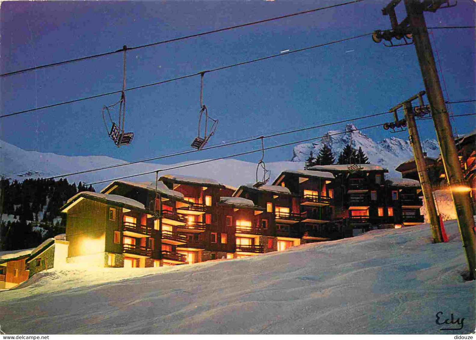 Carte Postale - 73 - Valmorel - Le Hameau de Planchamp - Vue de Nuit - CPM - Voir Scans Recto-Verso - Poscard - Carta Po