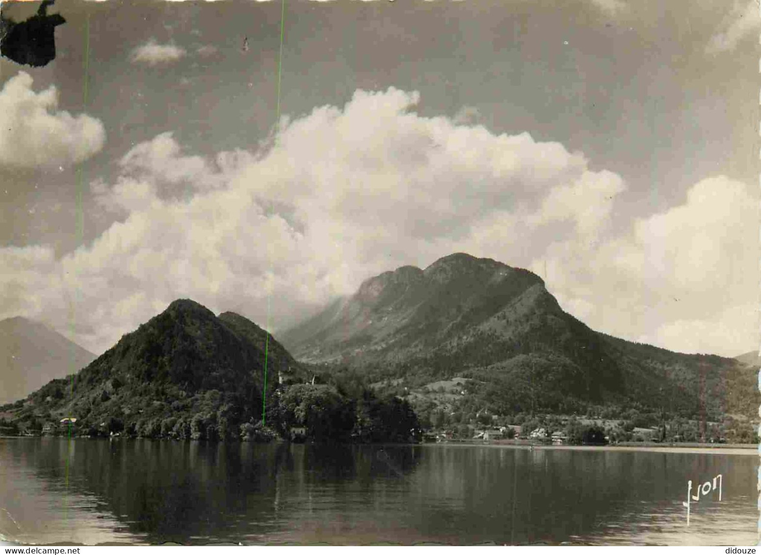 Carte Postale - 74 - Duingt - Les bords du Lac à Duingt vus de Talloires - Carte dentelée - CPSM grand format - Voir Sca