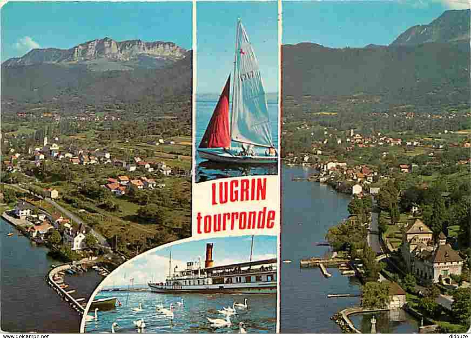 Carte Postale - 74 - Lugrin - Tourronde - Multivues - Bateaux - Voile - Lac Léaman - CPM - Voir Scans Recto-Verso - Posc