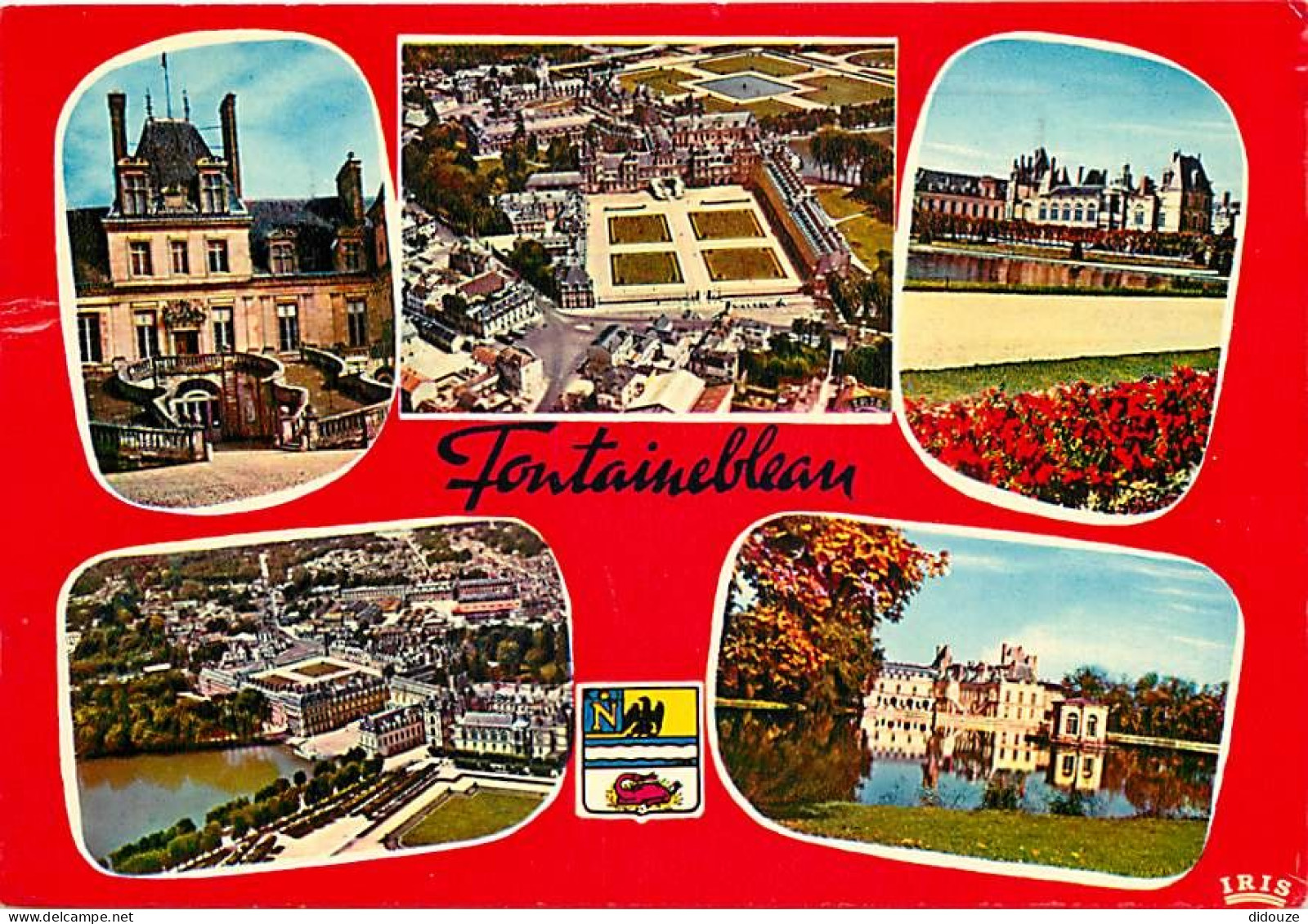 Carte Postale - 77 - Fontainebleau - Palais de Fontainebleau - Multivues - Blasons - Flamme Postale de Fontainebleau - C