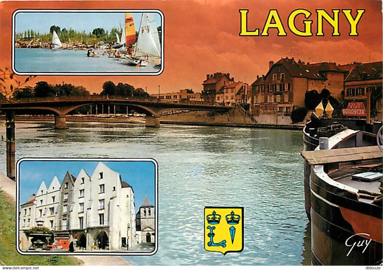 Carte Postale - 77 - Lagny sur Marne - Multivues - Blasons - Flamme Postale de Lagny sur Marne - CPM - Voir Scans Recto-