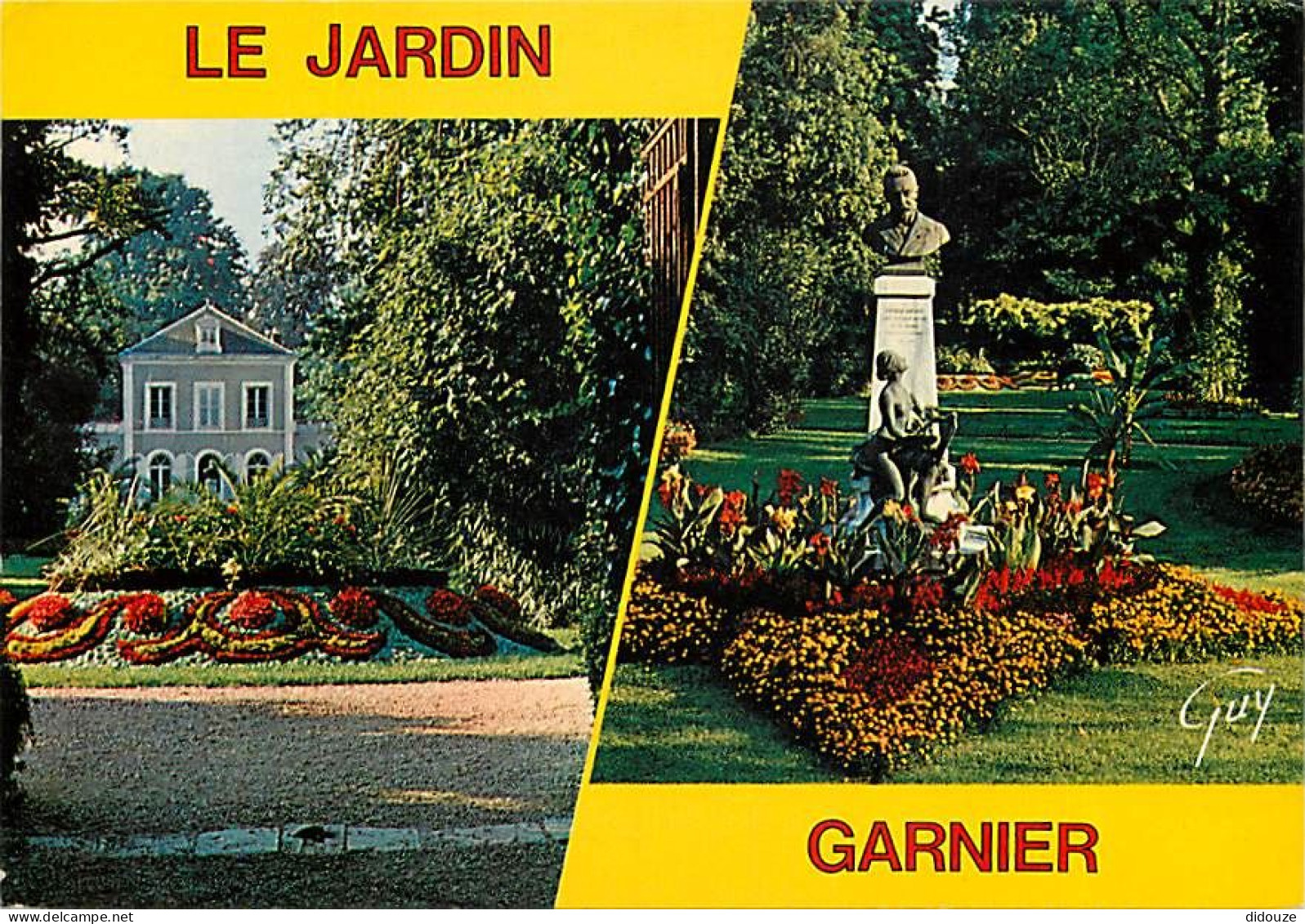 Carte Postale - 77 - Provins - Le Jardin Garnier - Multivues - Fleurs - Flamme Postale de Provins - CPM - Voir Scans Rec