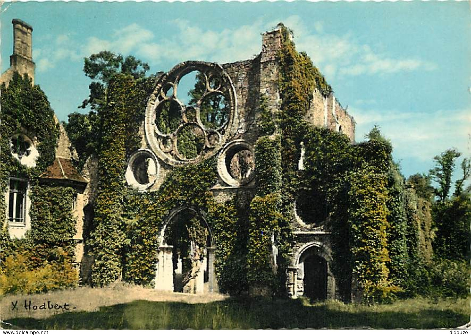 Carte Postale - 78 - Les Vaux de Cernay - A l'Abbaye des Vaux de Cernay (XIIe siècle) - Façade occidentale de lEglise Ab