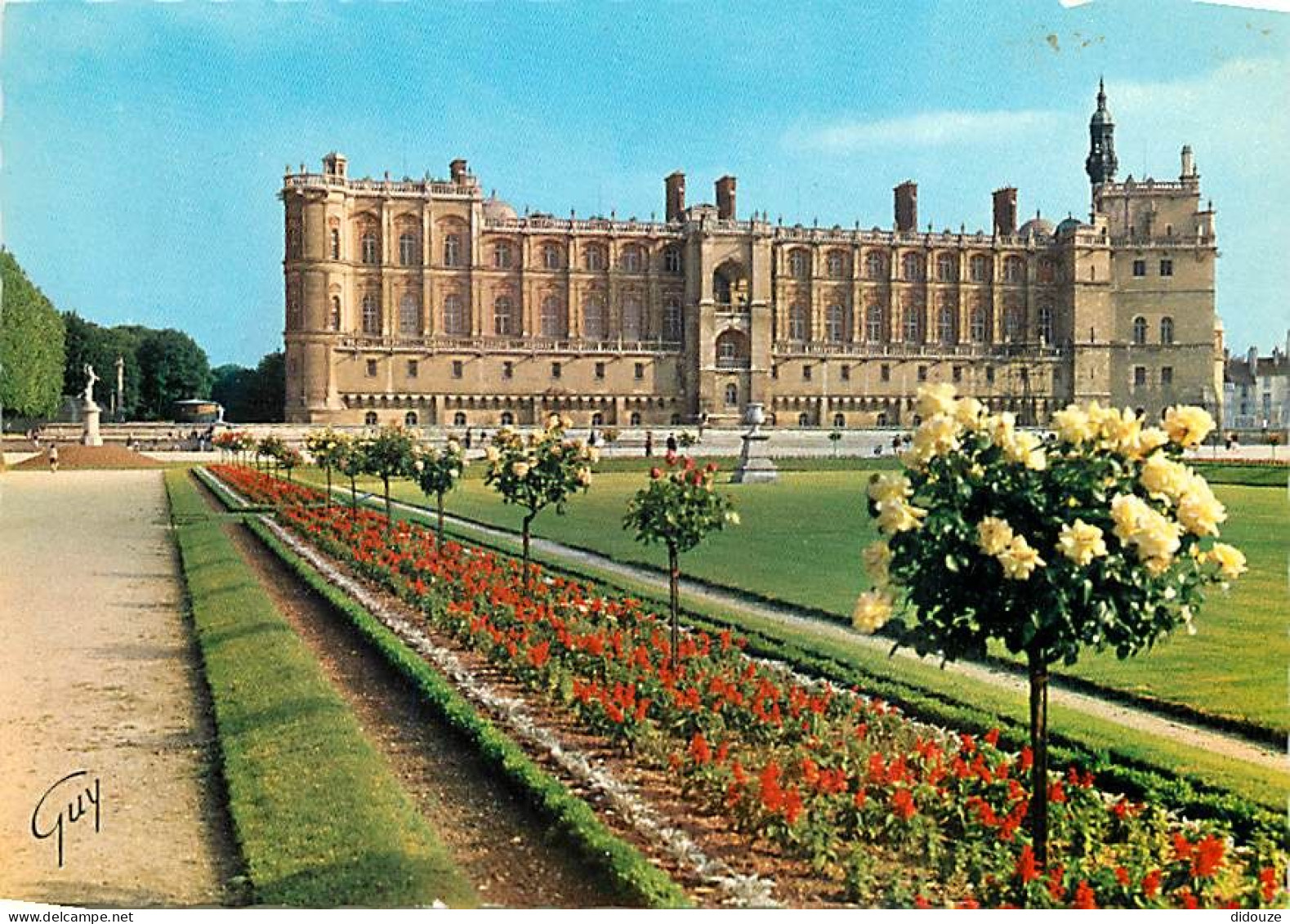 Carte Postale - 78 - Saint Germain en Laye - Le Château - Les parterres - Fleurs - CPM - Flamme Postale de Saint Germain