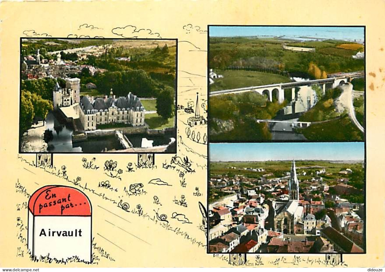 Carte Postale - 79 - Airvault - Multivues - Borne kilométrique - CPM - Voir Scans Recto-Verso - Poscard - Carta Postal -
