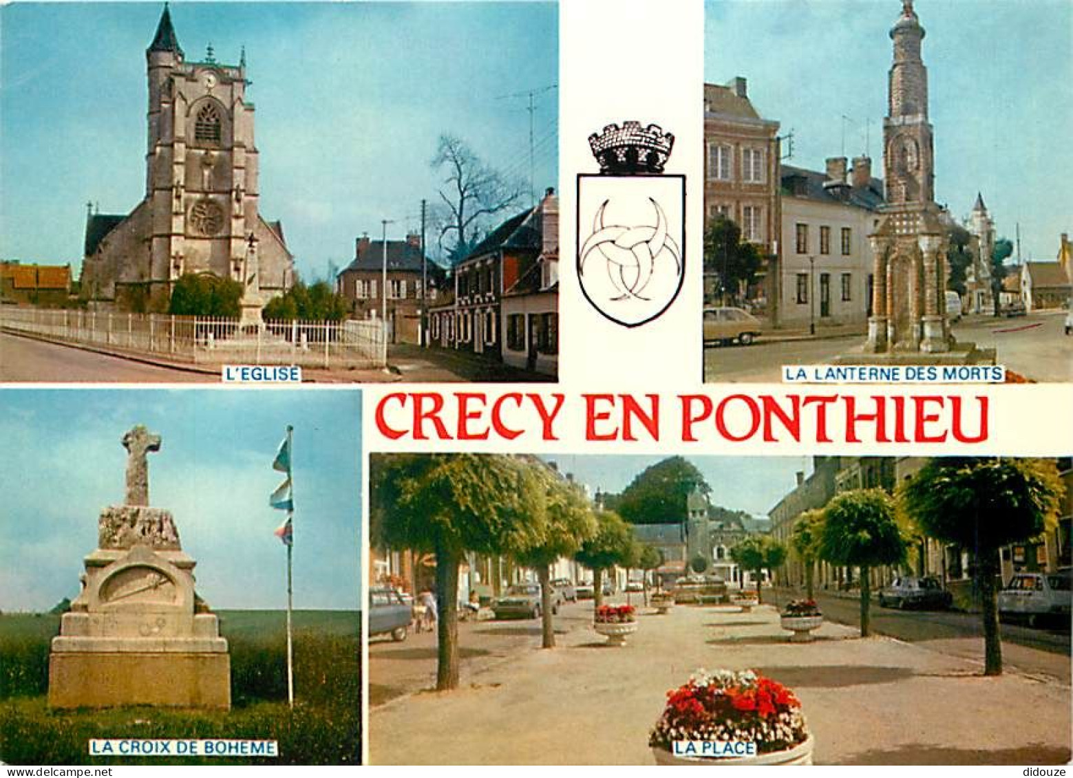 Carte Postale - 80 - Crecy en Ponthieu - Multivues - Blasons - Fleurs - Automobiles - Carte Neuve - CPM - Voir Scans Rec