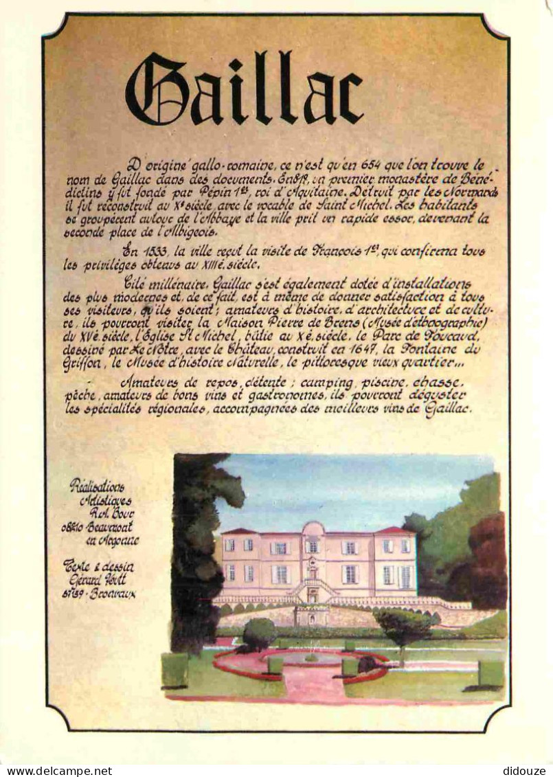 Carte Postale - 81 - Gaillac - Histoire de Gaillac - CPM - Voir Scans Recto-Verso - Poscard - Carta Postal -  Postkarte