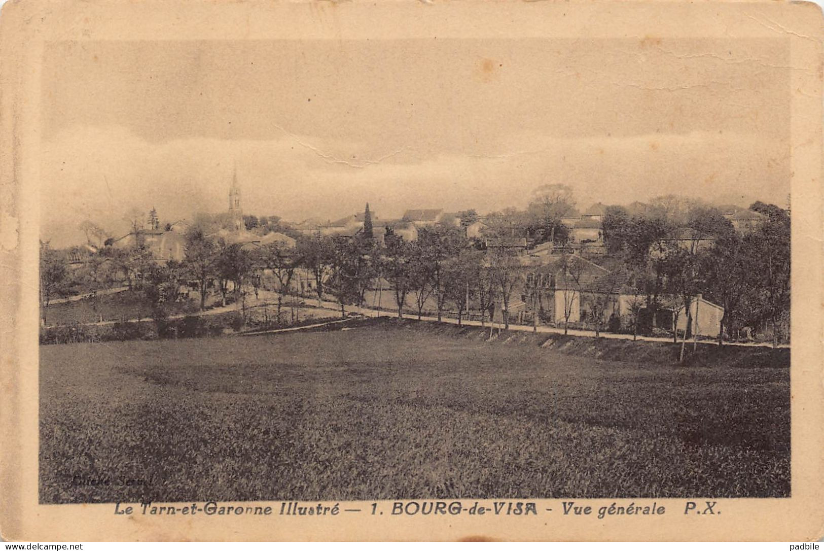 Carte postale [82] Bourg de Visa   très beau plan