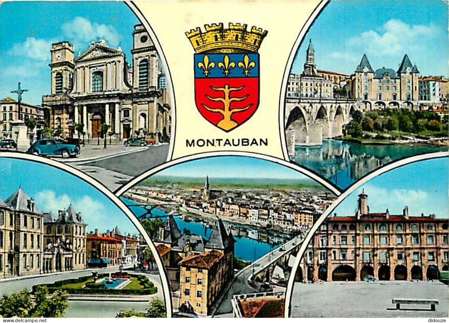 Carte Postale - 82 - Montauban - Multivues - Automobiles - Blasons - Flamme Postale de Montauban - CPM - Voir Scans Rect