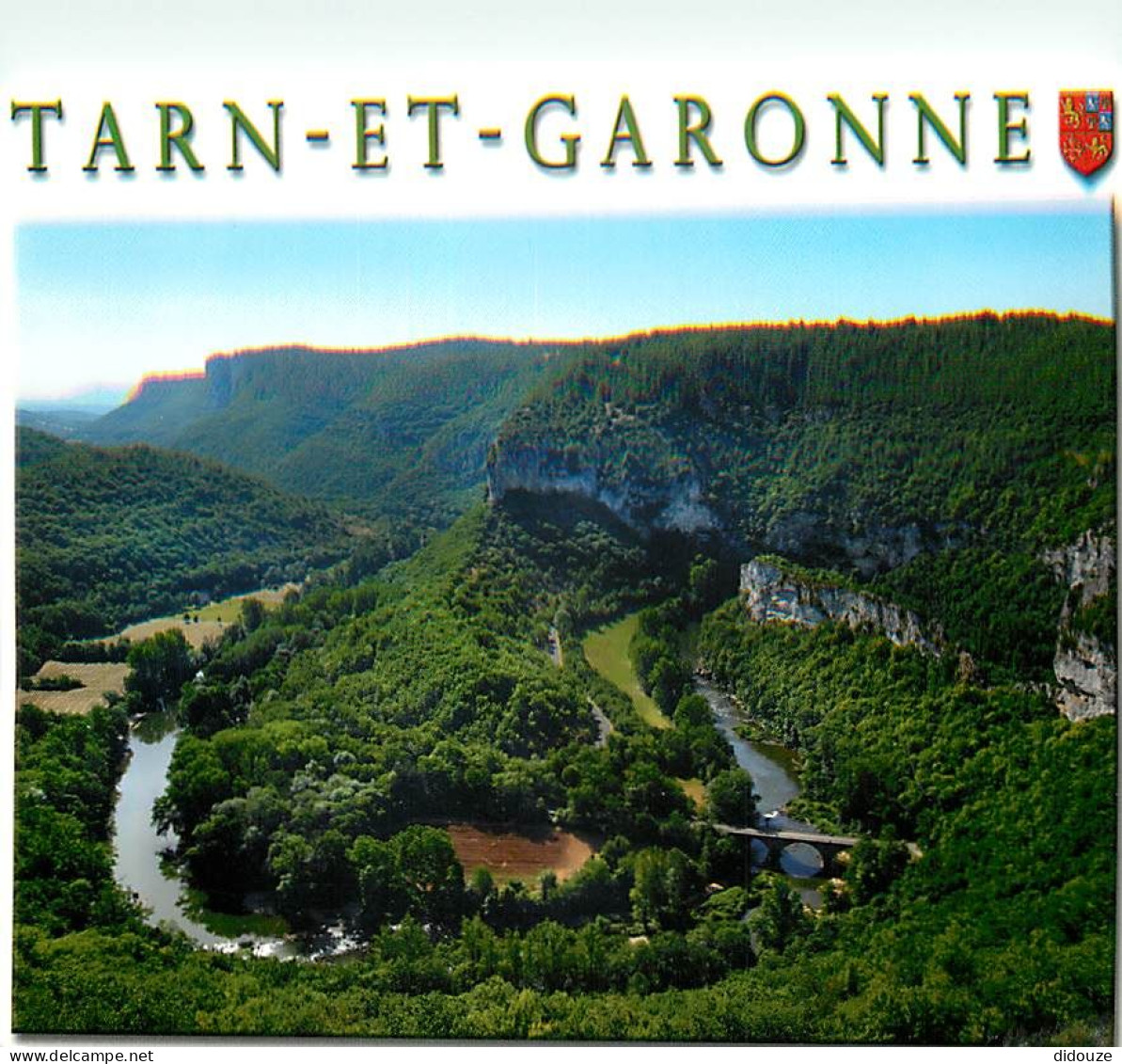 Carte Postale - 82 - Saint Antonin Noble Val - Boucle de l'Aveyron au cirque de Bône  près de Saint Antonin Noble Val -