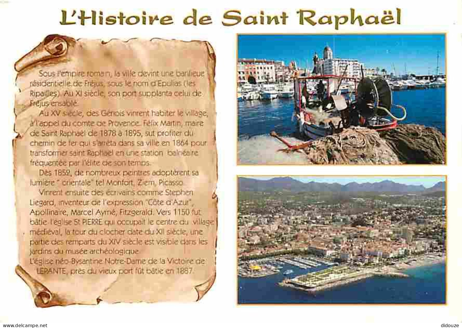 Carte Postale - 83 - Saint Raphael - Multivues - L'Histoire de Saint Raphael - Bateaux - CPM - Voir Scans Recto-Verso -