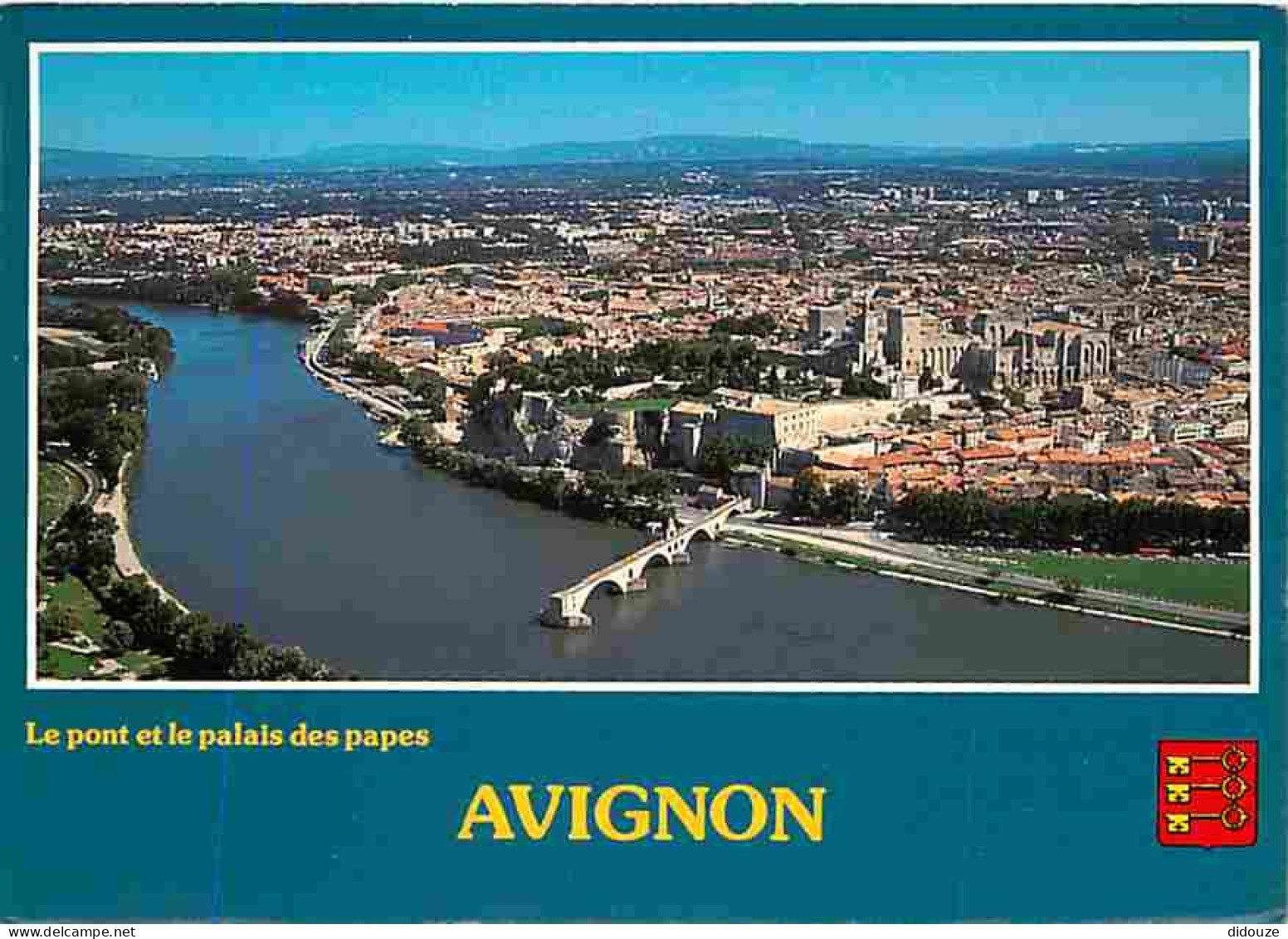 Carte Postale - 84 - Avignon - Le Pont et le Palais des Papes - Blasons - CPM - Voir Scans Recto-Verso - Poscard - Carta