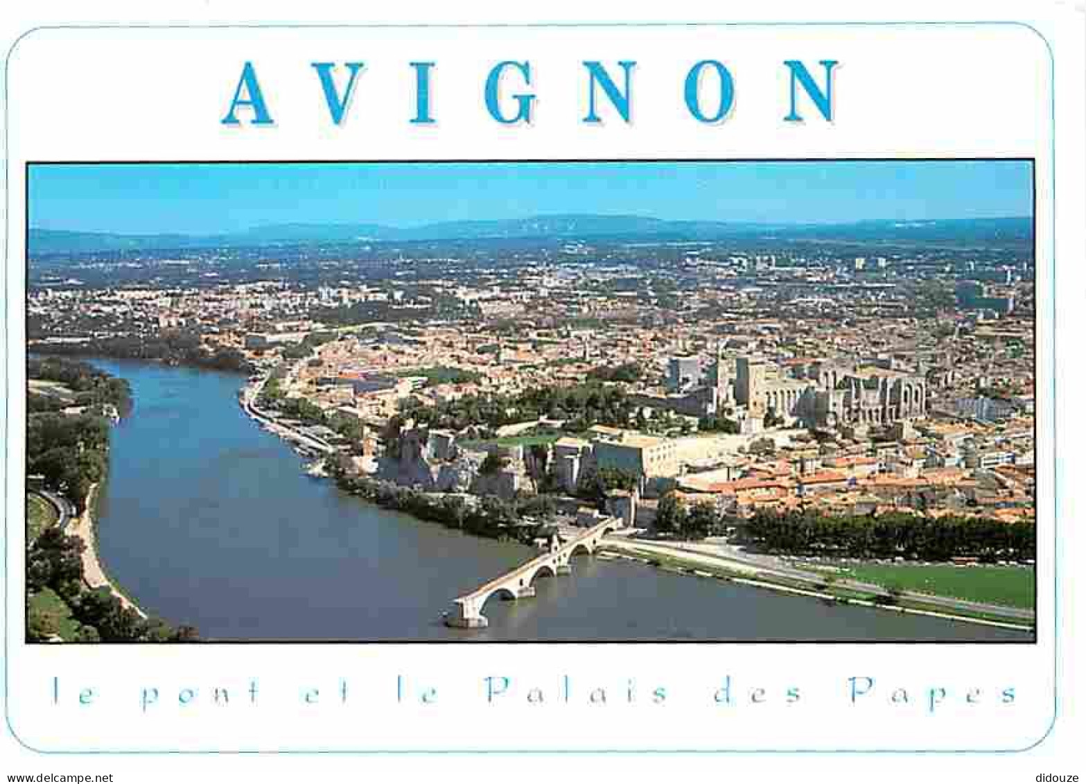 Carte Postale - 84 - Avignon - Le Pont et le Palais des Papes - Vue aérienne - CPM - Voir Scans Recto-Verso - Poscard -