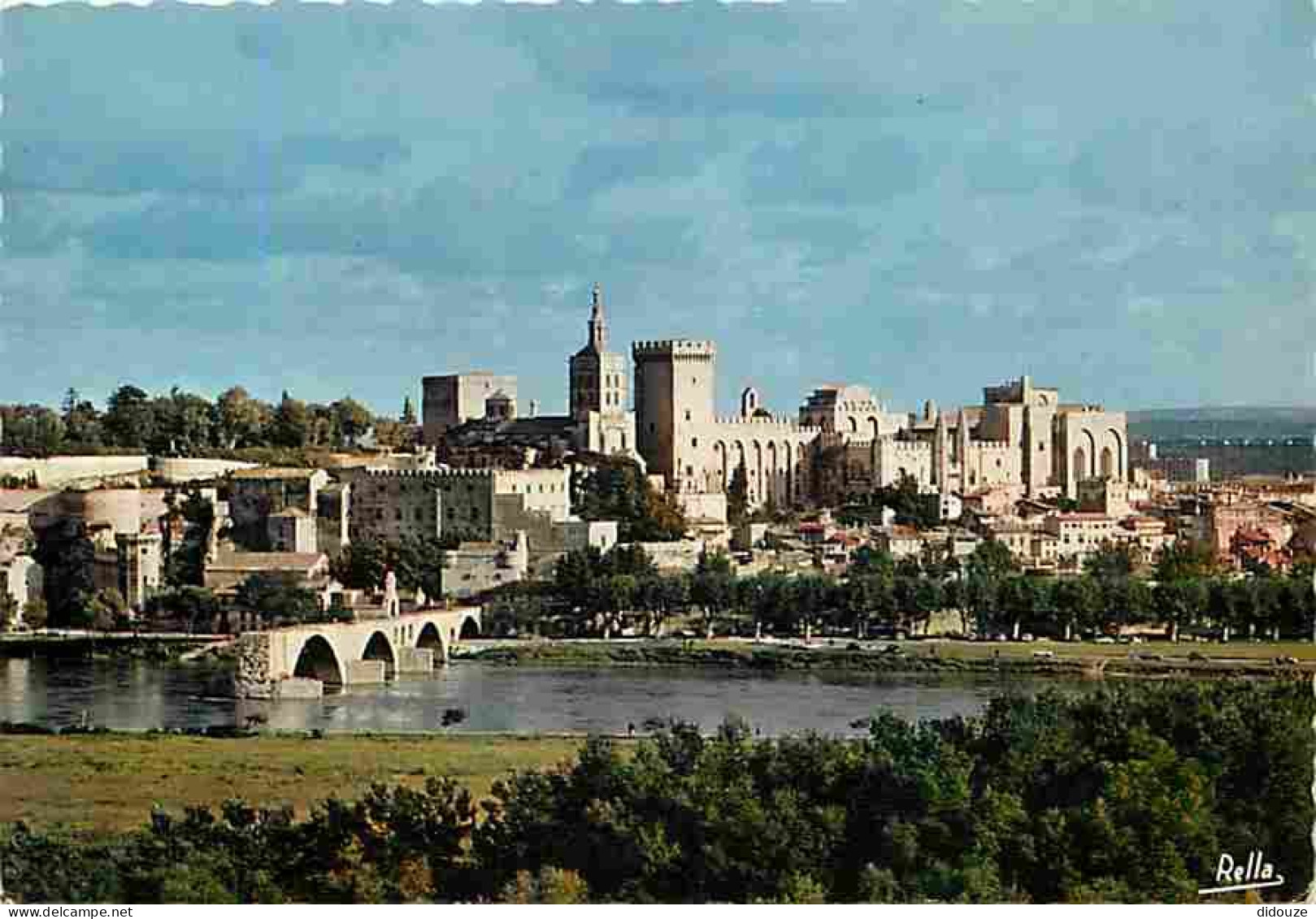 Carte Postale - 84 - Avignon - Le Pont Saint Bénézet - Le Palais des Papes - Flamme Postale - CPM - Voir Scans Recto-Ver