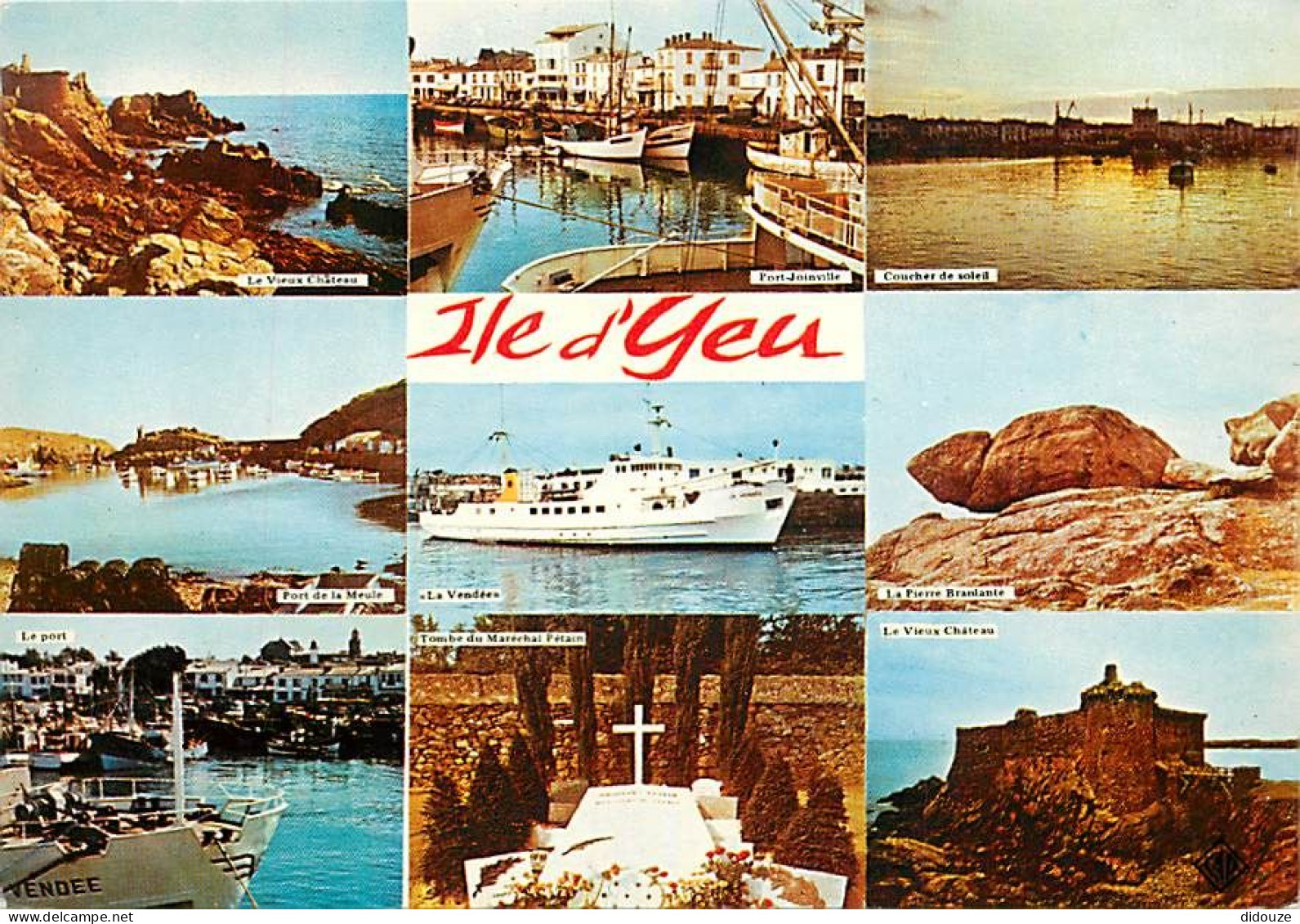 Carte Postale - 85 - Ile d'Yeu - Multivues - Bateaux - Blasons - Flamme Postale de l'Ile d'Yeu - CPM - Voir Scans Recto-