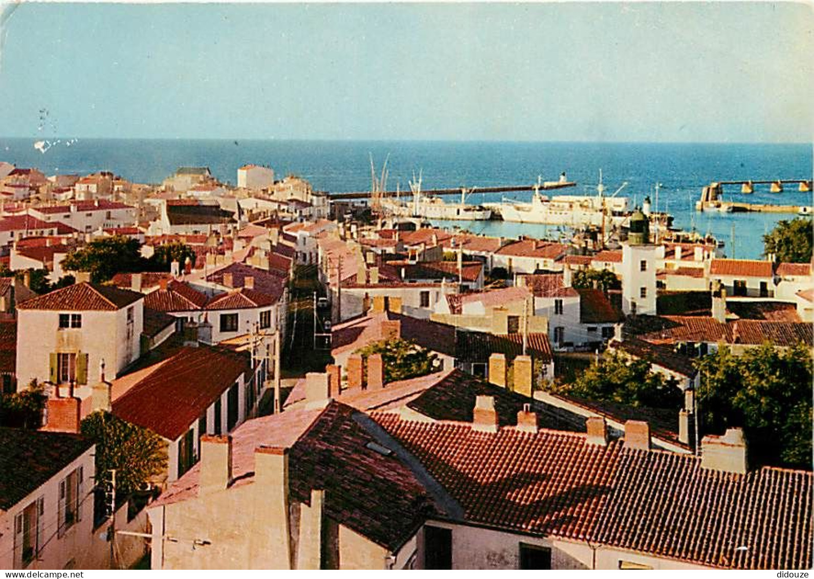 Carte Postale - 85 - Ile d'Yeu - Port Joinville - Vue panoramique - Bateaux - Flamme Postale de l'Ile d'Yeu - CPM - Voir