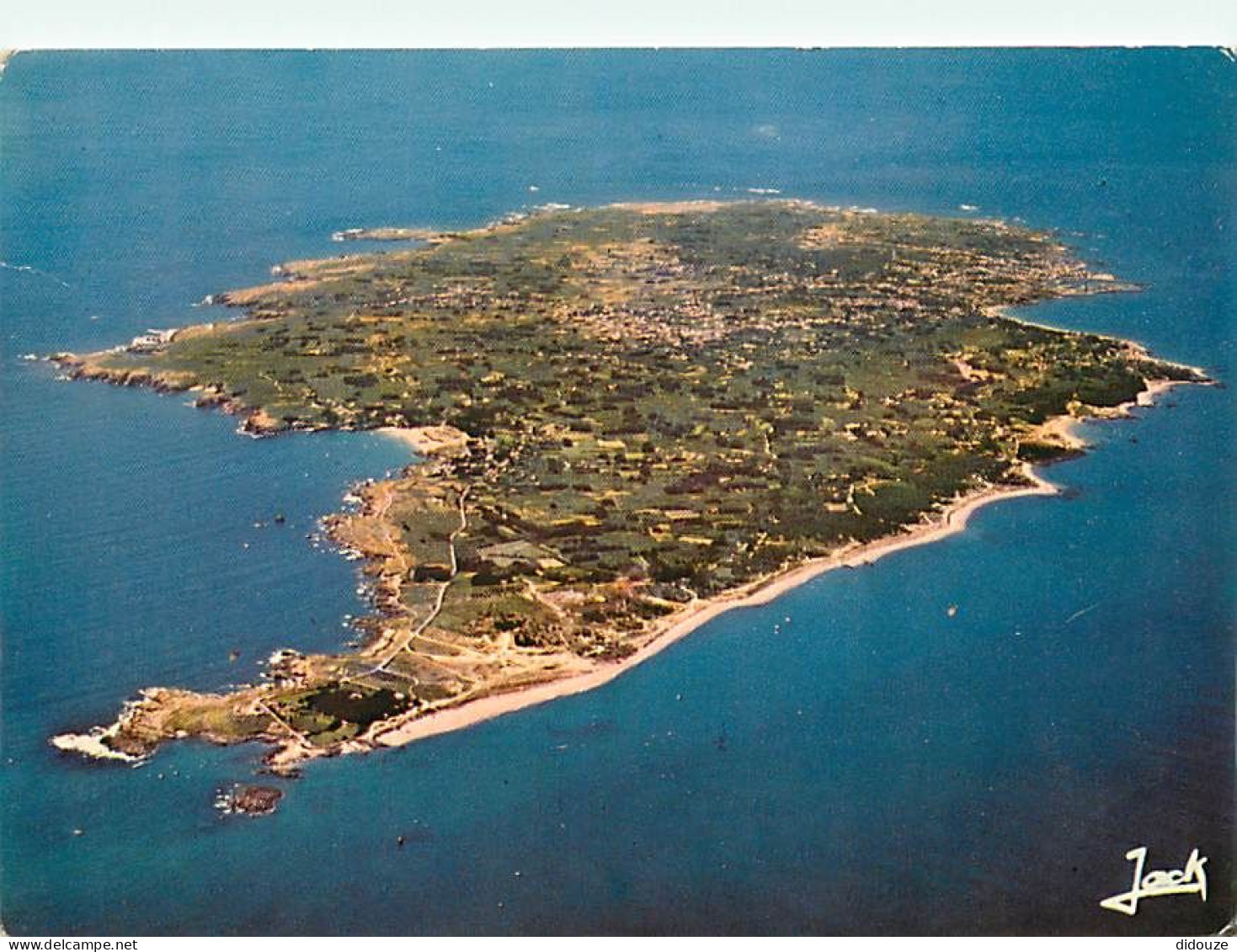 Carte Postale - 85 - Ile d'Yeu - Vue Générale aérienne - Flamme Postale de l'Ile d'Yeu - CPM - Voir Scans Recto-Verso -