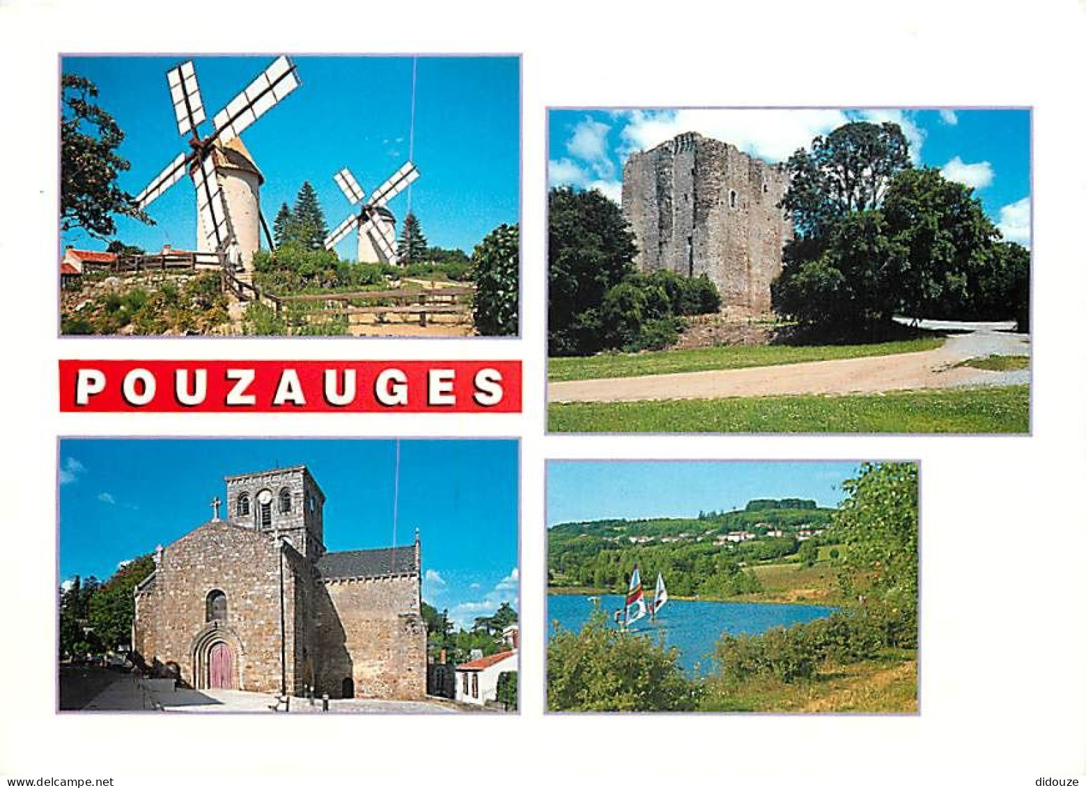Carte Postale - 85 - Pouzauges - Multivues - Moulin à vent - Flamme Postale de Pouzauges - CPM - Voir Scans Recto-Verso