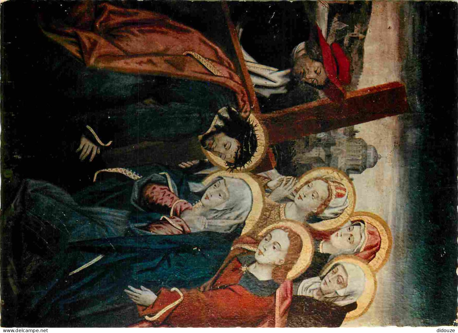 Carte Postale - 86 - Lencloitre - intérieur de l'Eglise Notre Dame - Triptyque du XVIe siècle - Le Portement de la Croix