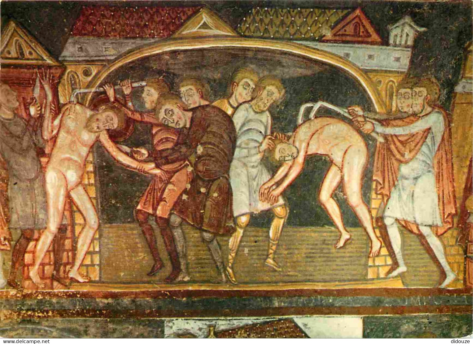 Carte Postale - 86 - Saint Savin sur Gartempe - intérieur de l'Eglise - Peinture murale de la Crypte St Savin St Cyprien