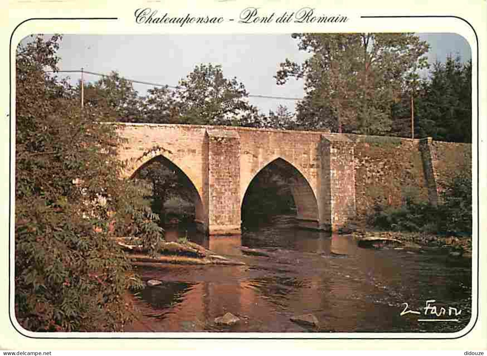 Carte Postale - 87 - Chateauponsac - Le Pont dit Romain - Flamme Postale - CPM - Voir Scans Recto-Verso - Poscard - Cart