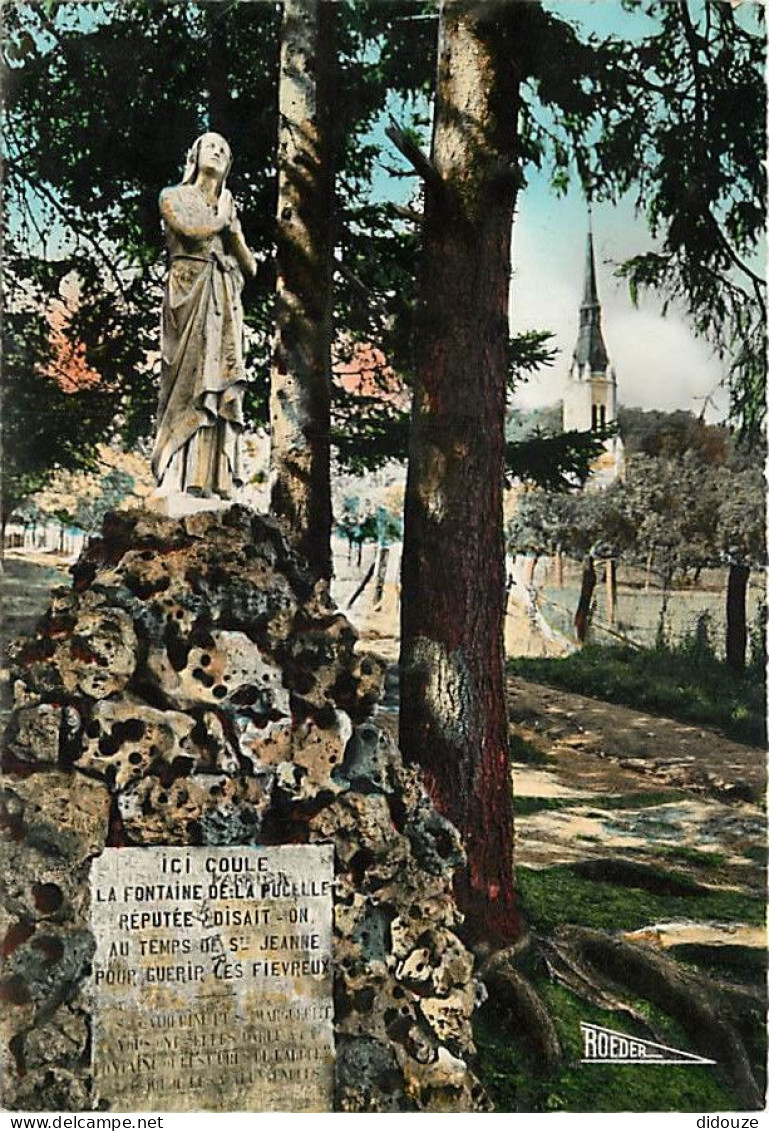 Carte Postale - 88 - Domremy la Pucelle - Basilique Nationale de Sainte Jeanne d'Arc - Fontaine de la Pucelle - Photo vé
