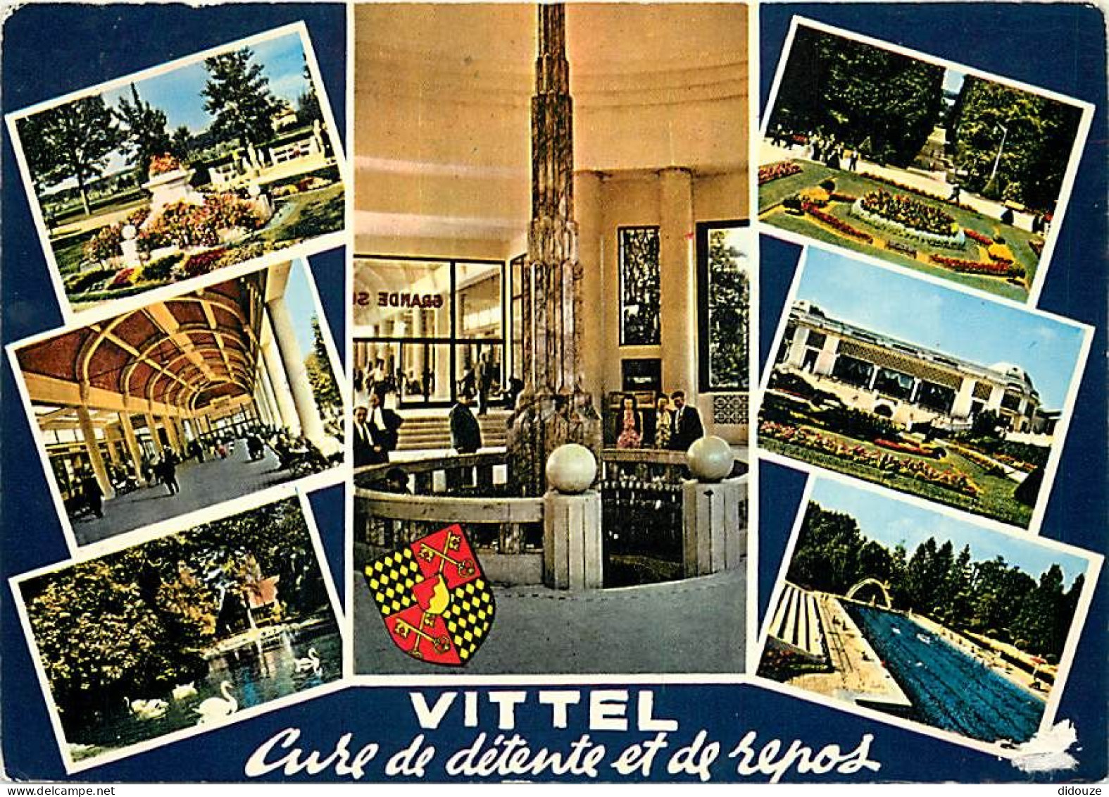 Carte Postale - 88 - Vittel - Multivues - Blasons - Flamme Postale de Vittel - CPM - Voir Scans Recto-Verso - Poscard -
