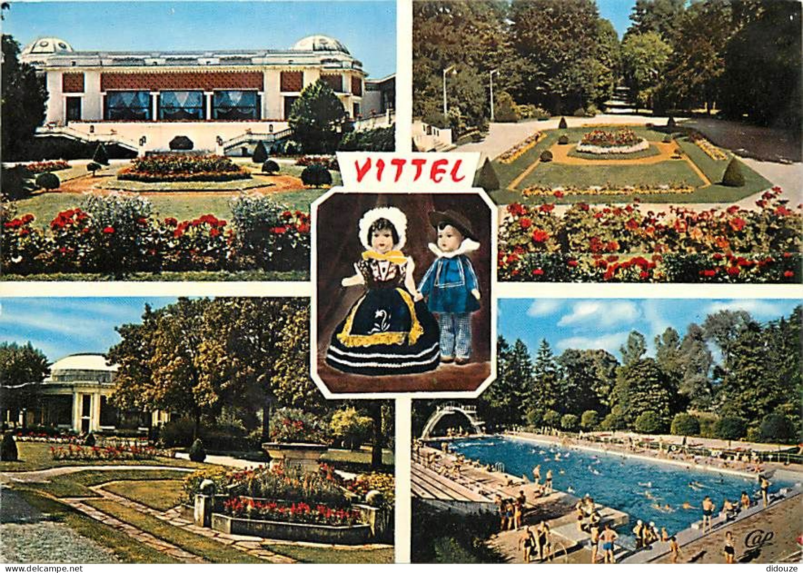 Carte Postale - 88 - Vittel - Multivues - Poupées - Flamme Postale de Vittel - CPM - Voir Scans Recto-Verso - Poscard -