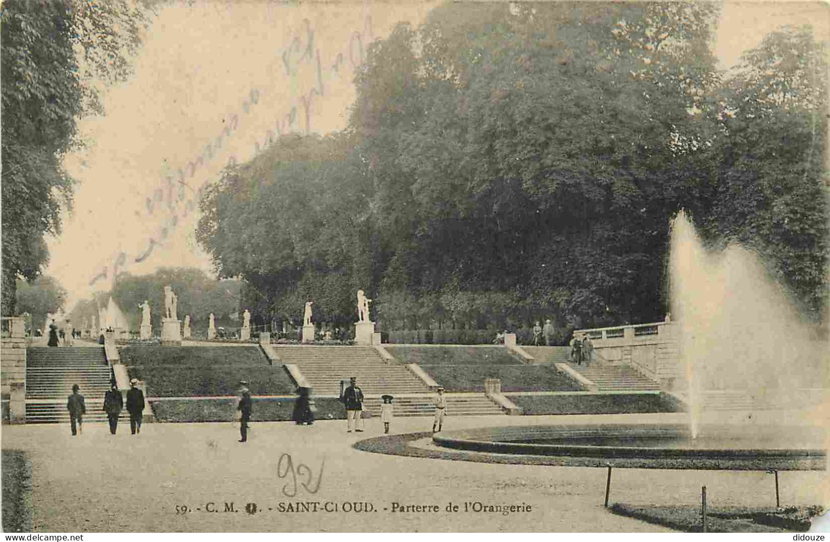 Carte Postale - 92 - Saint Cloud - Parc de Saint Cloud - Parterre de l'Orangerie - CPA - Voir Scans Recto-Verso - Poscar