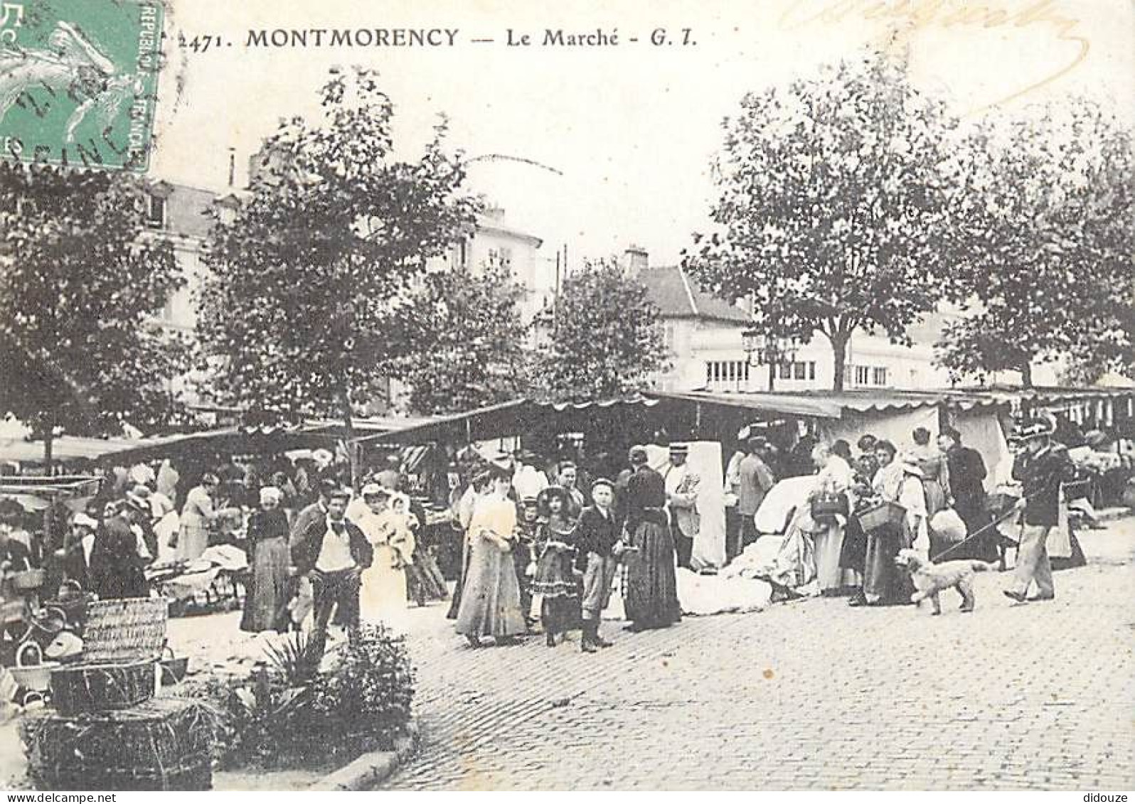 Carte Postale - 95 - Montmorency - Reproduction de CPA - Le Marché - Carte Publicitaire Avis Immobilier Montmorency - CP