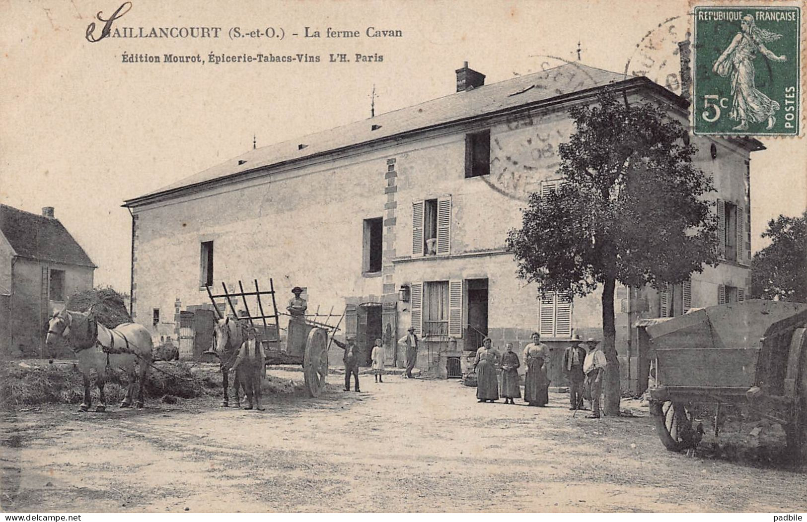 Carte postale 95. Saillancourt  la ferme Cavan   très beau plan