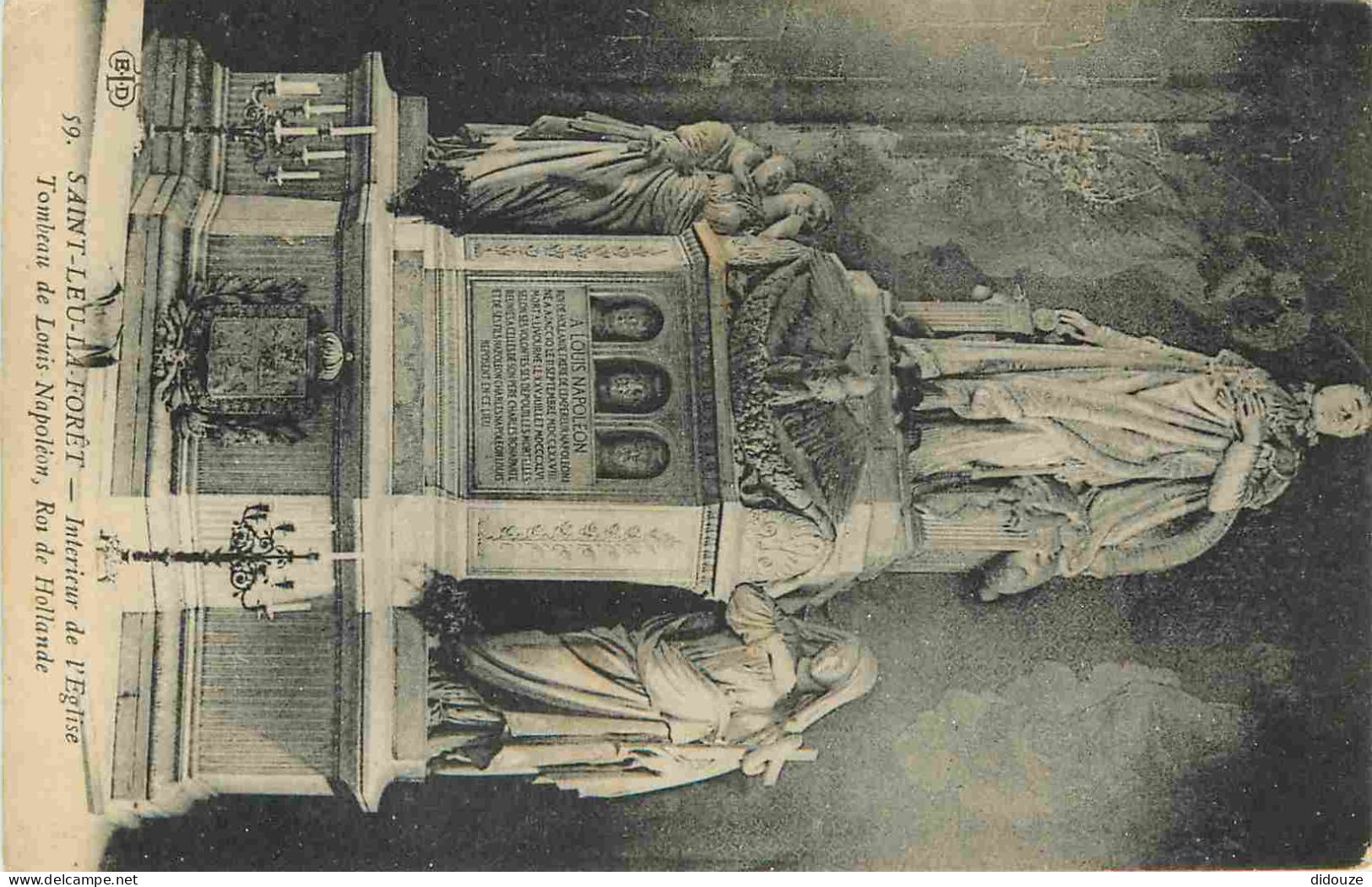 Carte Postale - 95 - Saint Leu la Forêt - intérieur de l'Eglise - Tombeau de Louis Napoléon Roi de Hollande - CPA - Voir