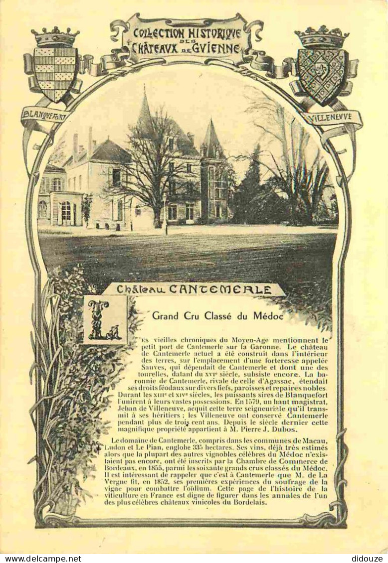 Carte Postale Ancienne - 33 - Macau en Médoc - Château Cantemerle - CPA - Voir Scans Recto-Verso - Poscard - Carta Posta