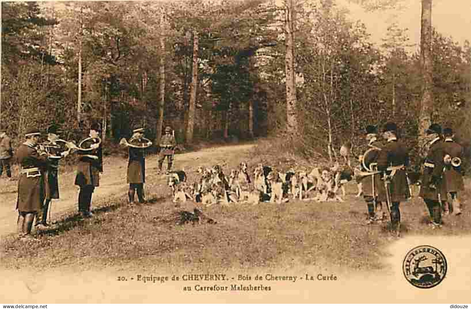 Carte Postale Ancienne - 41 - Cheverny - Chasse à Courre - Equipage de Cheverny - Bois de Cheverny - La Curée au Carrefo
