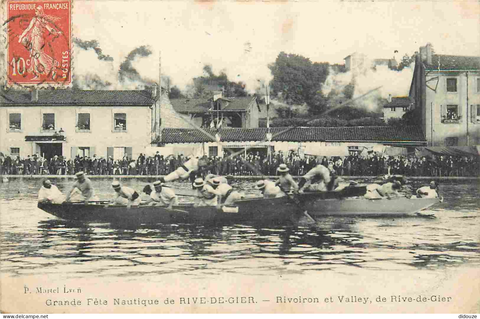 Carte Postale Ancienne - 42 - Rive-de-gier - Grande fête nautique de Rivoiron et Valley de Rive-de-gier - Animée - CPA -