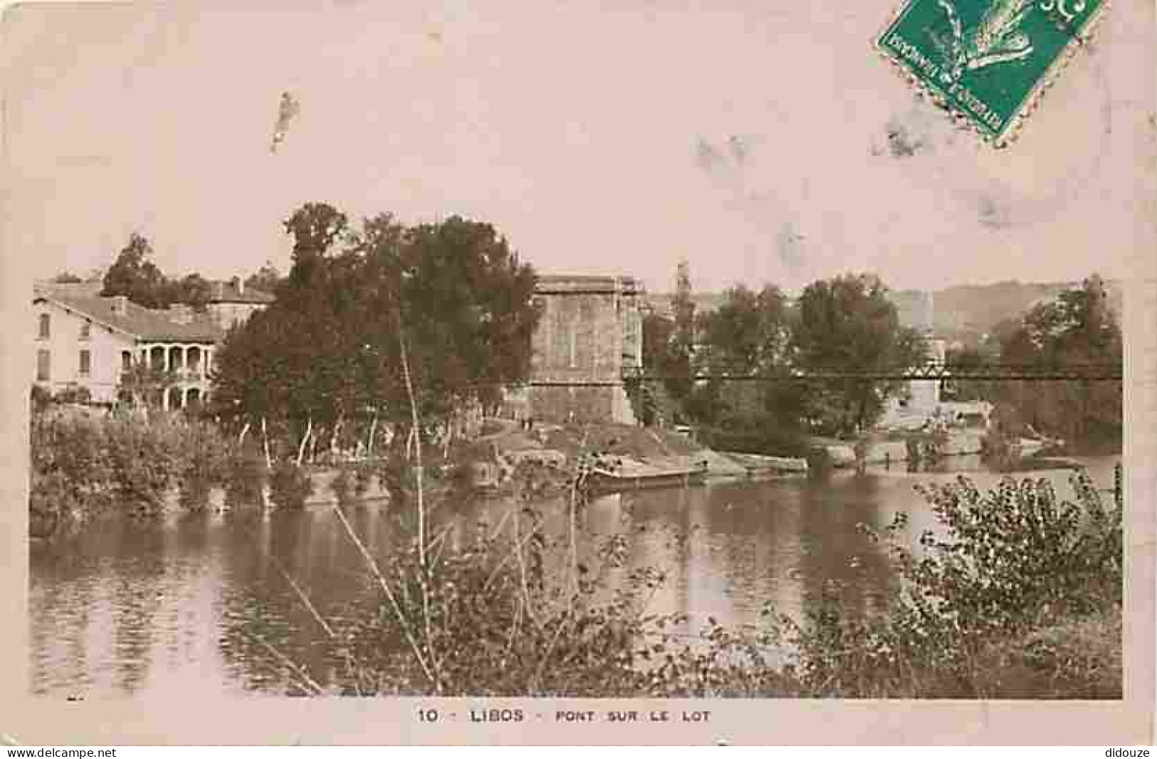 Carte Postale Ancienne - 47 - Libos - Pont sur le Lot - CPA - Voir Scans Recto-Verso - Poscard - Carta Postal -  Postkar