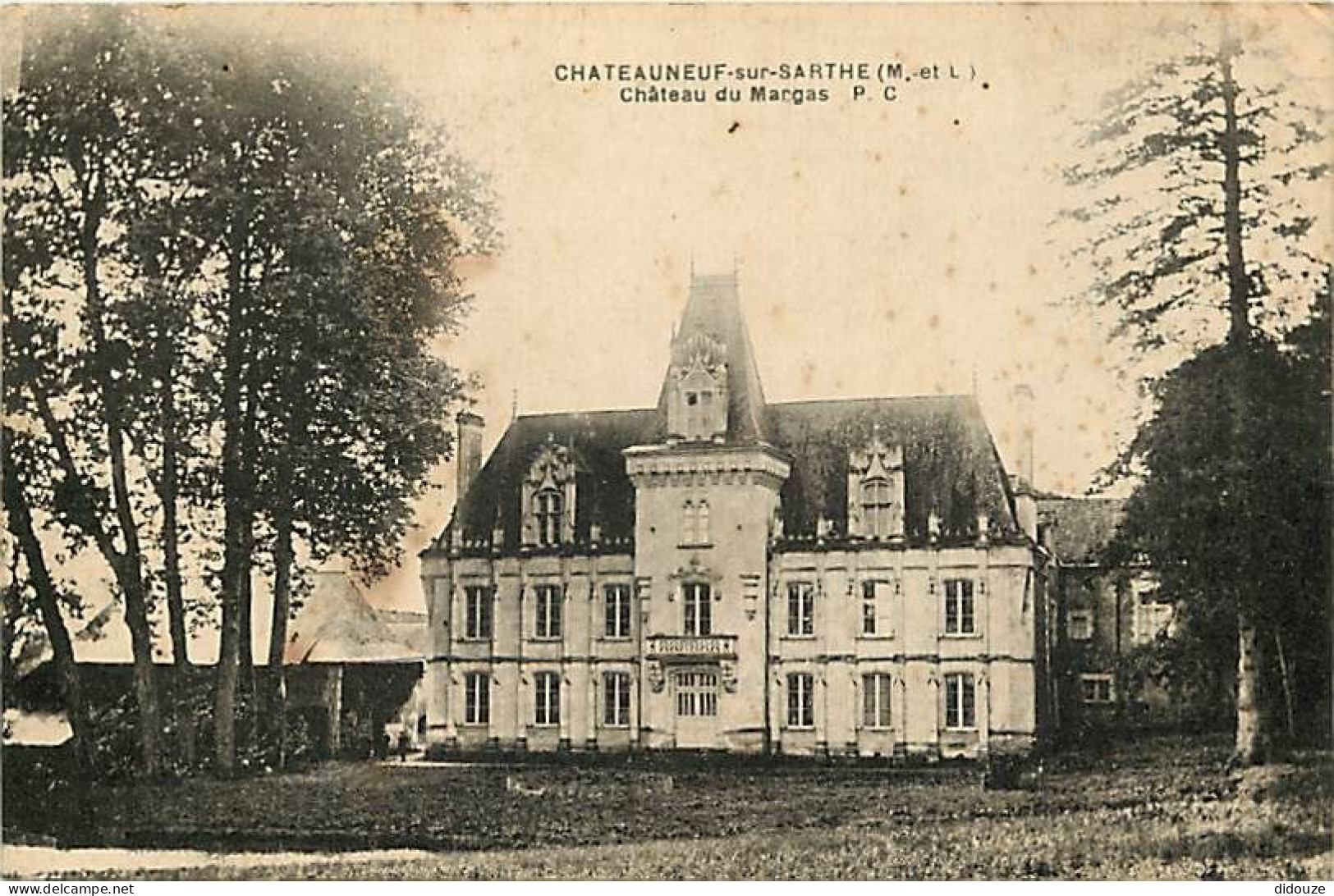 Carte Postale Ancienne - 49 - Chateauneuf sur Sarthe - Château du Margas - Correspondance - Voyagée en 1934 - CPA - Voir