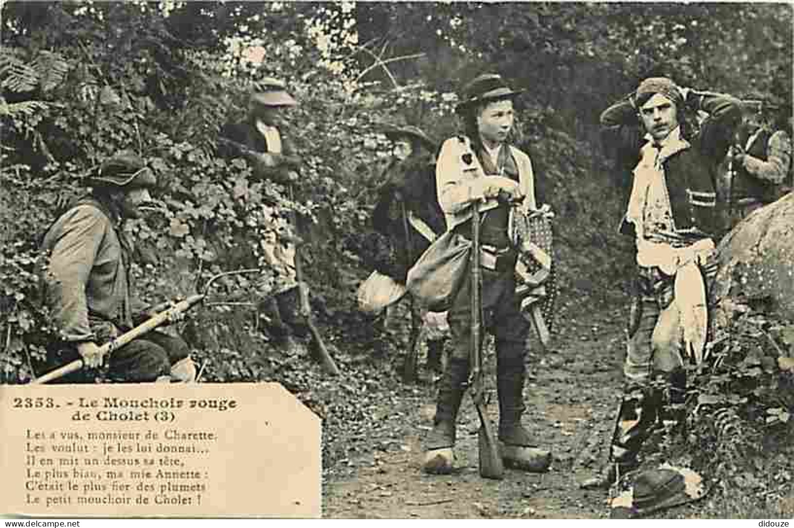 Carte Postale Ancienne - 49 - Cholet - Le Mouchoir rouge de Cholet ( 3 ) - Animée - Etat un coin un peu décollé - CPA -