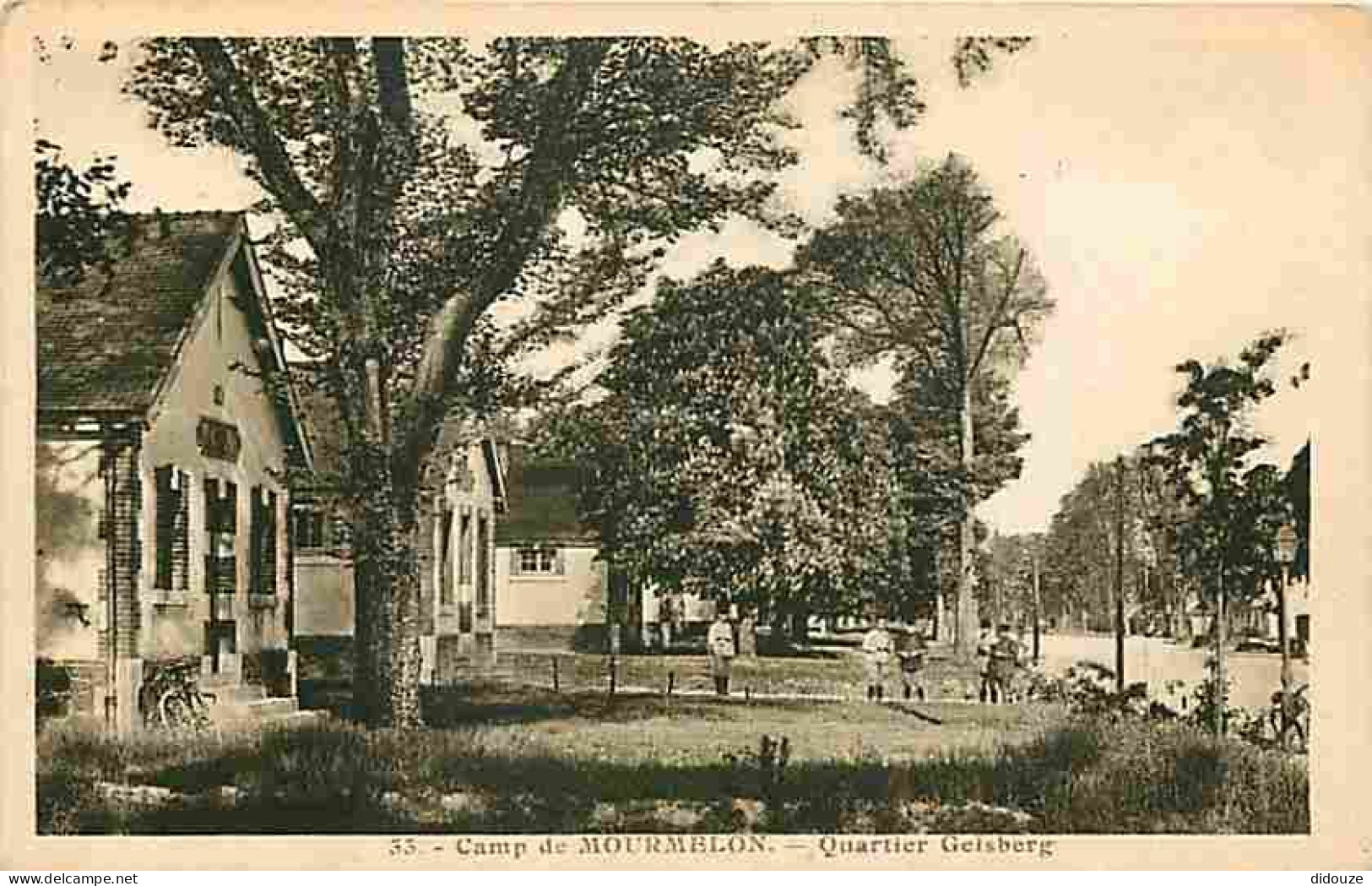 Carte Postale Ancienne - 51 - Mourmelon le Grand - Camp de Mourmelon - Quartier Geisberg - Animée - Militaria - CPA - Vo