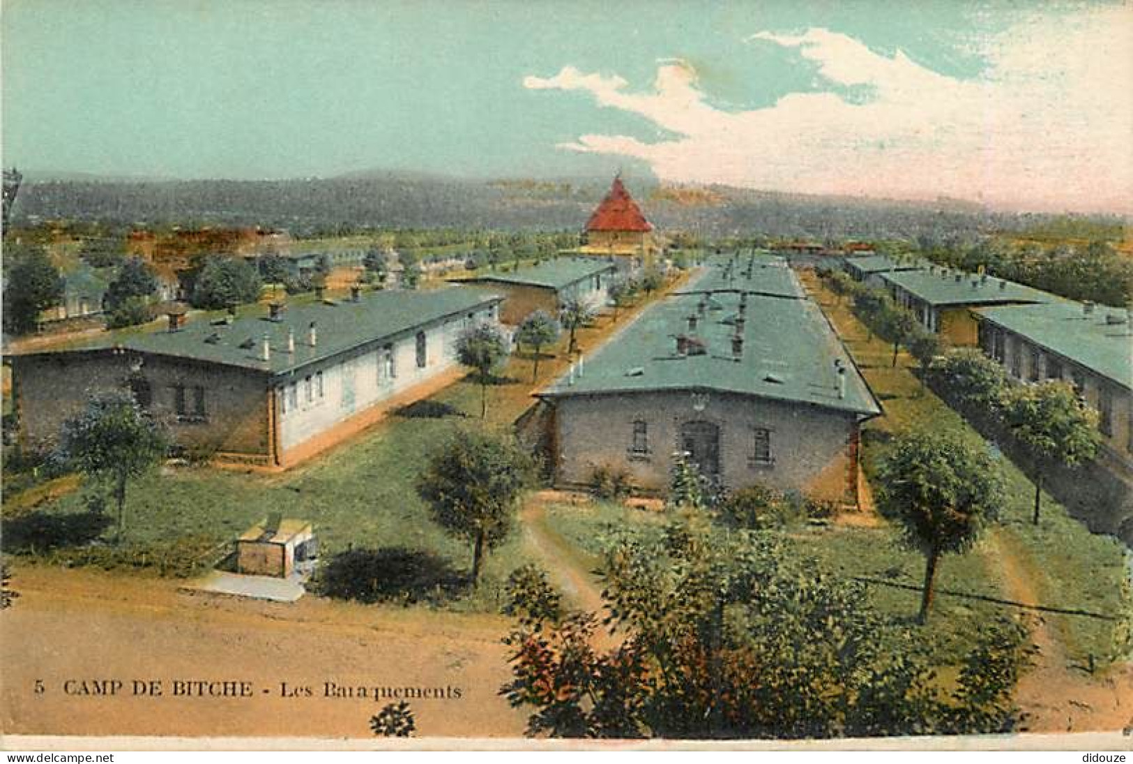 Carte Postale Ancienne - 57 - Bitche - Camp de Bitche - Les Barraquements - Colorisée - Correspondance - CPA - Voyagée e