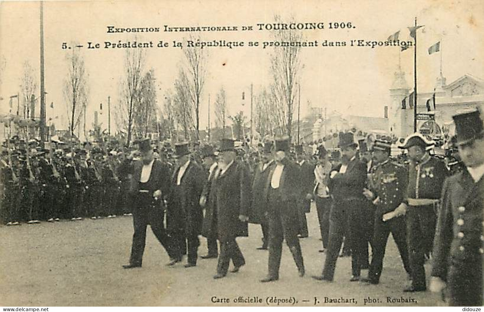 Carte Postale Ancienne - 59 - Tourcoing - Exposition Internationale de Tourcoing 1906 - Le Président de la République se