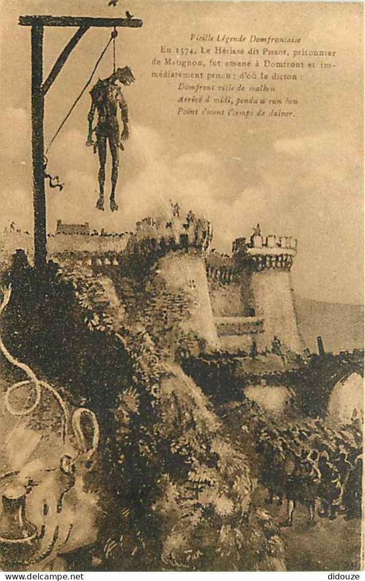 Carte Postale Ancienne - 61 - Domfront - Légende du pendu de Domfront - CPA - Voyagée en 1939 - Voir Scans Recto-Verso -